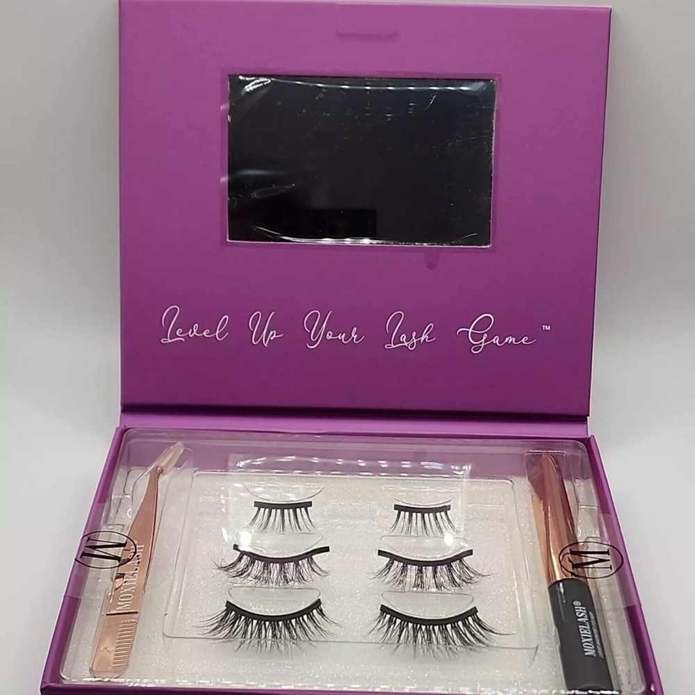 MoxieLash Sassy Kit Magnetic Eyelashes and Eyeliner 3 Pairs Different Styles NIB